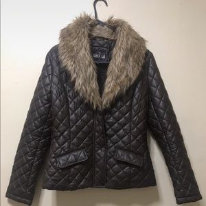 Like new brown faux fur jacket